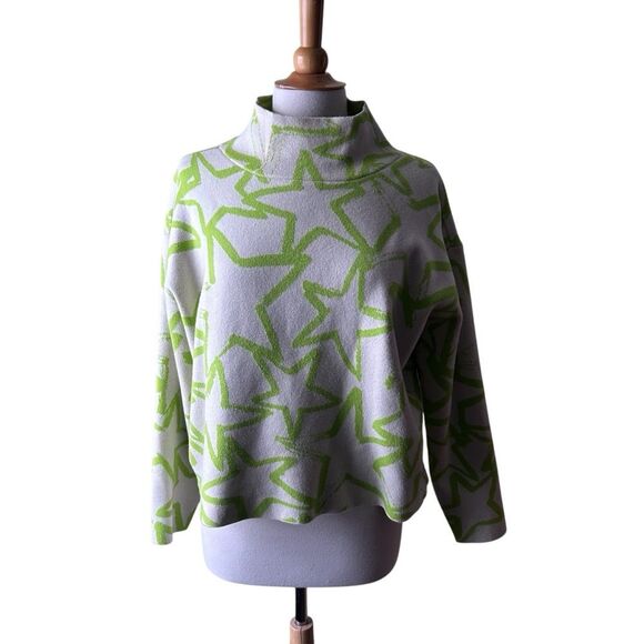 MAEVE Anthropologie Neon Green Mock Neck Pullover Sweater - Medium - Picture 8 of 10